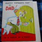 VINTAGE unused FATHER'S DAY 1950 * A PEACH  BARKER CARD circa 1950
