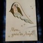 Vintage 50s *Mom- you're an Angel* Mother's Day card-window shaped like a wing