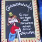 VINTAGE Hillbilly Congratulations Grad Card 1950's