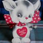 Valentine To my  Teacher' Vintage 30's standing cut out