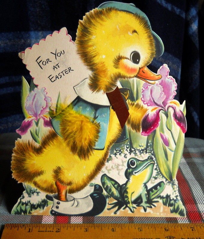 For You at EASTER Hallmark Easel  Greeting Card stands VINTAGE copyright 1947