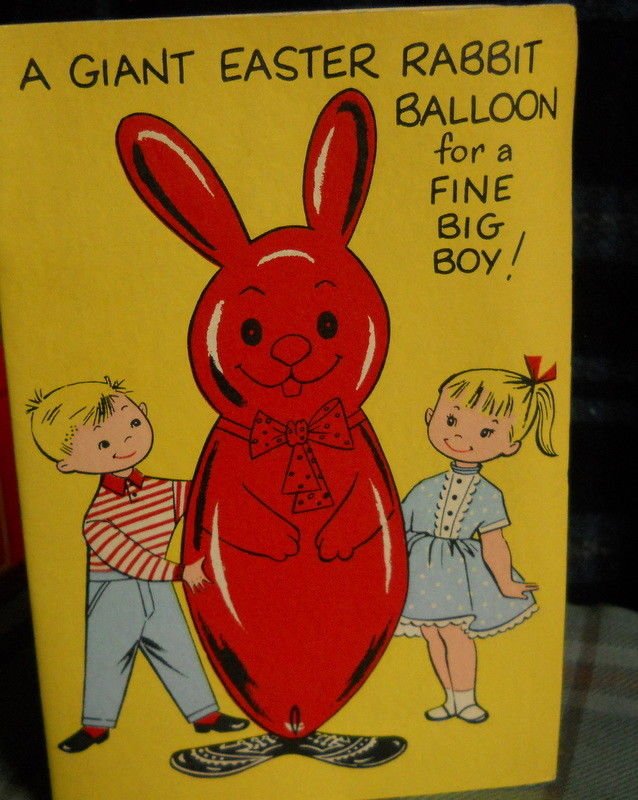 Easter  Greeting Card * for a fine big boy*  sorry no Balloon still has shoes
