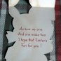 Happy Easter TEACHER Greeting Card * STANLEY unused VINTAGE diecut & flocked