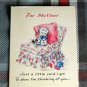 FOR MOTHER thinking of you Vintage HALLMARK copyright Hall Brothers