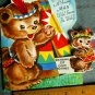 Young boy GET WELL vintage  Pull out *drummer* Greeting Card die cut  circa 1950