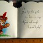 Young boy GET WELL vintage  Pull out *drummer* Greeting Card die cut  circa 1950