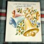 Vintage NEW YEAR Across the Miles 3PARTs Bells Ringing, Flowers Rust Craft 1952