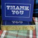 TEN (10) THANK YOU NOTES with envelopes graphic on blue background