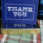 TEN (10) THANK YOU NOTES with envelopes graphic on blue background