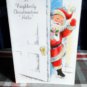 Vintage  A  NEIGHBORLY CHRISTMASTIME HELLO  unused CIRCA 1960 Santa at the door