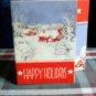 Vintage  Christmas *HAPPY HOLIDAYS* farm scene* circa 1940 unused
