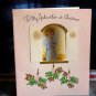 Vintage Christmas *My Godmother* angel praying at window* circa 1950 unused