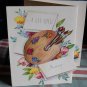 Vintage GET WELL*tri-fold *3D* Pop Up*ARTIST PALLET* Greeting Card unused