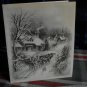 Vintage : print: GREETINGS - may your CHRISTMAS be merry circa 1950 unused