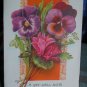 Vintage GET WELL 3D Pop out *FLORAL BOUQUET* Greeting Card by Flair-unused