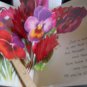 Vintage GET WELL 3D Pop out *FLORAL BOUQUET* Greeting Card by Flair-unused