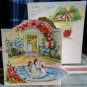 Vintage GET WELL*tri-fold *3D* Pop Up*SWAN ON POND* Greeting Card unused
