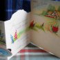 Vintage GET WELL*tri-fold *3D* Pop Up*SWAN ON POND* Greeting Card unused