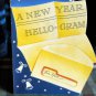 Vintage NEW YEAR Card * *HELLO - GRAM** 1950s RUST CRAFT
