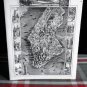 Vintage SEASON GREETING CARD & A HAPPY NEW YEAR unused 50's map of  NYC+ sights