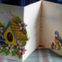 Vintage GET WELL*tri-fold *3D* Pop Up*BIRD HOUSE* Greeting Cardunused