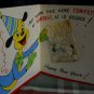 Vintage NEW YEAR Card * *can't join you**  Barker  *1950s