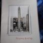 VTG real photo Christmas GREETING CARD Rockefeller Ctr  NYC  unused 1930 MAINZER