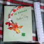 VINTAGE unused FATHER'S DAY *Happy Giraffe with four leaf clover