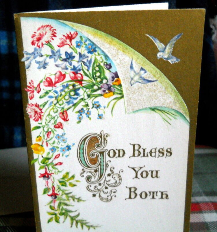 Bless the Bride and Groom * Wedding Card* Vintage 1970