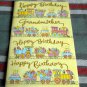 VINTAGE BIRTHDAY 1950 *To GRANDMOTHER train sets deliver wishes
