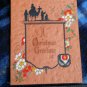 Vintage 20s CHRISTMAS GREETING NOTE CARD hand decorated on card stock