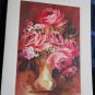 Vintage Birthday beautiful EMBOSSED  Flowers in vase * Rust Craft  with envelope
