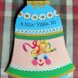 Vintage a Happy New Year "HI" bell shape diecut... unused NORCROSS CIRCA 1970