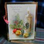 Merry Christmas * for Mother NORCROSS unused>boughs  of holly >GLITTER/Candle