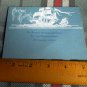 Christmas Greetings card -two mast SAILBOATs sailing on blue> EMBOSSED LINES