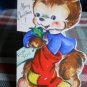Merry Christmas* Hallmark  Teddy Bear wish to you **circa 1950  unused  DIECUT