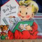 Merry Christmas* Hallmark  to a BIG BOY at Christmas circa 1950  unused  DIECUT