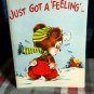 Vintage Merry Christmas** JUST GOT A FEELING !   * inside lead  * A Novo Laugh