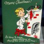 Vintage Merry Christmas** HANG YOUR SOCK ! * FOLD DOWN sock stretches