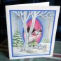 Vintage 40s CHRISTMAS *STAGE COACH RIDING WITH 4 WHITE HORSES ;;VISION OF HOME