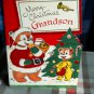 Merry Christmas GRANDSON *Buzza Cardoza**Santa helper circa 1950flocked hat>coat