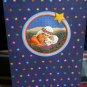 Christmas Greeting , embossed Hallmark 70s CHILD AND LAMB UNDER STAR religious