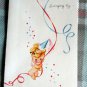 Vintage a Happy New Year HI ! ..swinging by... unused NORCROSS CIRCA 1960