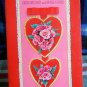 Valentine Card *for Grandmother & Grandfather UNUSED linked hearts RUST CRAFT70S