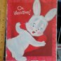 Vintage LARGE Valentine DRIVING ME CRAZY*UNUSED* die cut RABBIT 1970 Norcross
