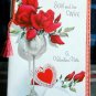 Valentine Card * SON AND WIFE UNUSED circa70'S sparkle/ off set EDGE NORCROSS