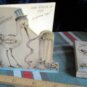 VINTAGE 12 BIRTH ANNOUNCEMENT *OUR STOCK OF JOY* 3 1/2" X 3 1/12" H stork > UP
