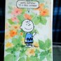 Vintage Peanuts greeting cards HALLMARK 1958 SCHULTZ * Charlie HAPPY BIRTHDAY