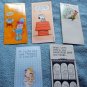 5 (FIVE) vintage STUDIO CARD Retro 60-70's GET WELL>UNUSED with envelopes