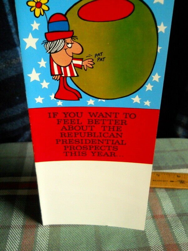 Rust Craft * FEEL BETTER REPUBLICAN PROSPECTS, unused STUDIO CARD circa 1970
